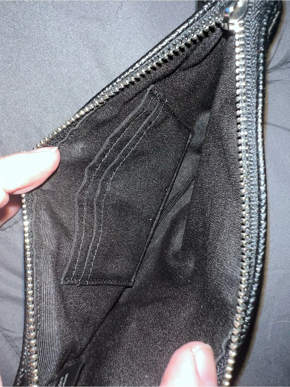 Coach Black Signature Jacquard Wristlet